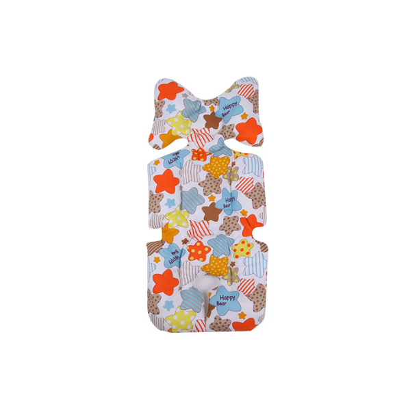 Hot push baby stroller cotton pad, fashionable and warm, universal baby dining chair back pad, breathable and thickened (colorful large flowers) (size: 35cm*78cm)