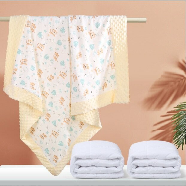 Hotly recommended baby beanie blanket and quilt, thickened to protect baby's sweet dreams (cute tiger + two bladder cores - thickened winter style 1610g, size 110*140)