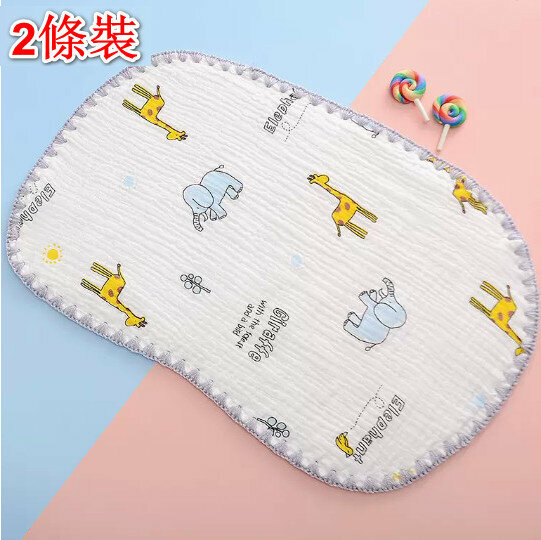 熱推【2條裝】嬰兒枕頭/平枕【鹿與象-25*40cm【雲片枕】