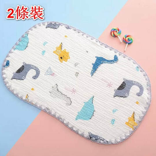 熱推【2條裝】嬰兒枕頭/平枕【小恐龍-25*40cm【雲片枕】