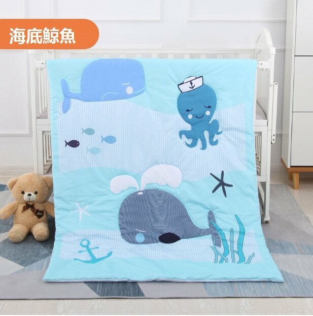 Popular nap blanket baby quilt 3D cartoon baby quilt (undersea whale size: 150*110cm)