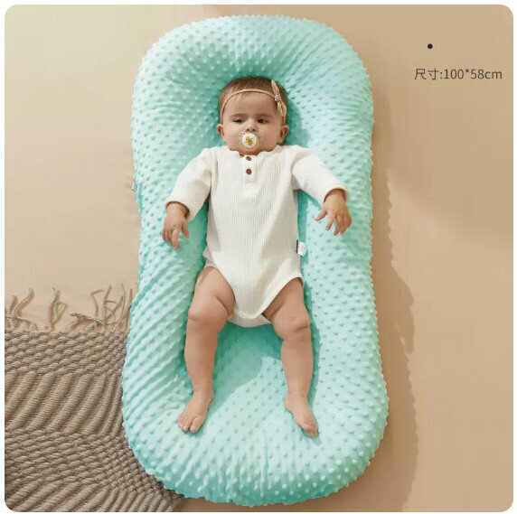 The most popular uterine bionic bed [Class A quality-3D bean fleece-Jack green (0-12 months) removable and washable]