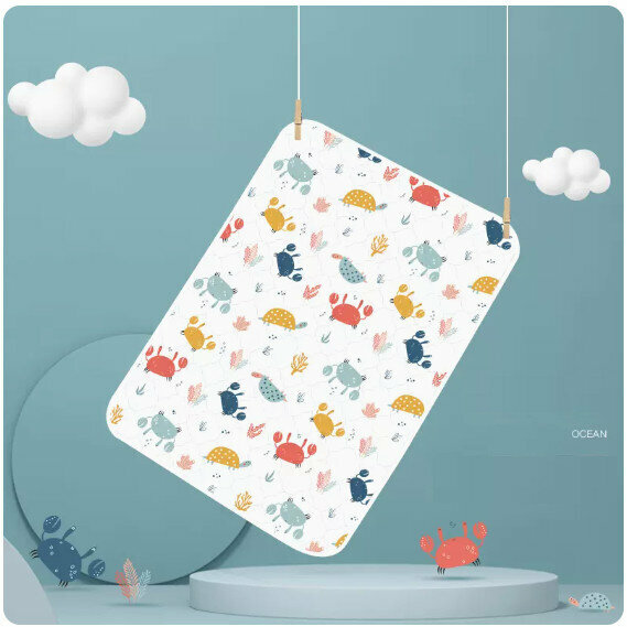 Popular baby waterproof diaper pad [30*45cm] [Lake Ocean]