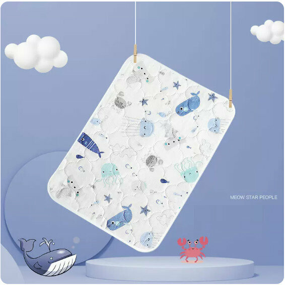 Popular baby waterproof diaper pad [30*45cm] [Colorful Ocean]