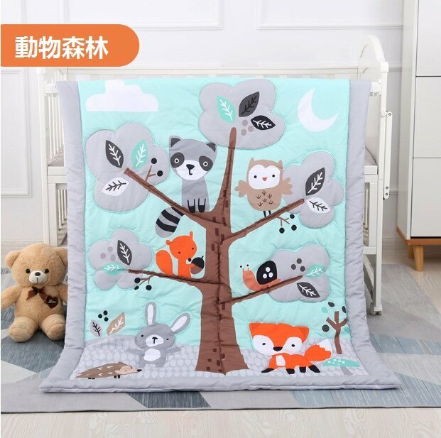 Popular nap blanket baby quilt 3D cartoon baby quilt (Animal Forest size: 150*110cm)