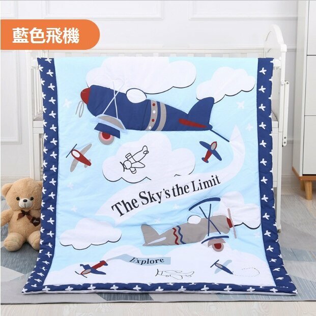 Popular nap blanket baby quilt 3D cartoon baby quilt (blue airplane size: 150*110cm)