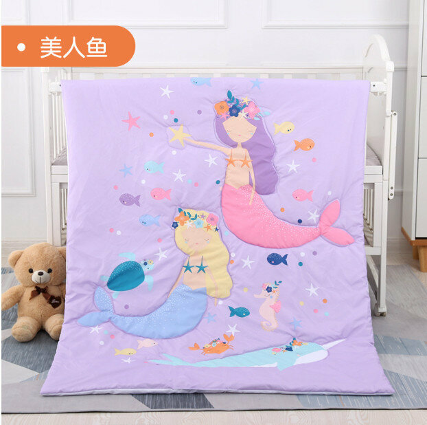 Popular nap blanket baby quilt 3D cartoon baby quilt (mermaid pink size: 150*110cm)