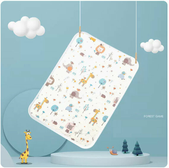 Popular baby waterproof diaper pad [180*200cm] [Forest Game]