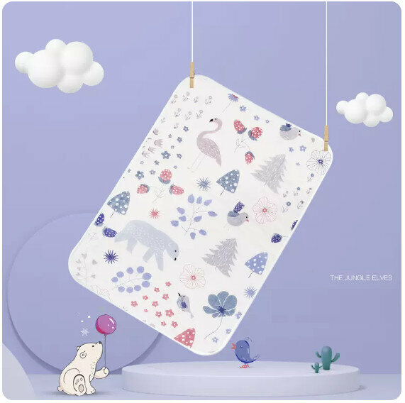 Popular baby waterproof diaper pad [150*200cm] [Jungle Elf]