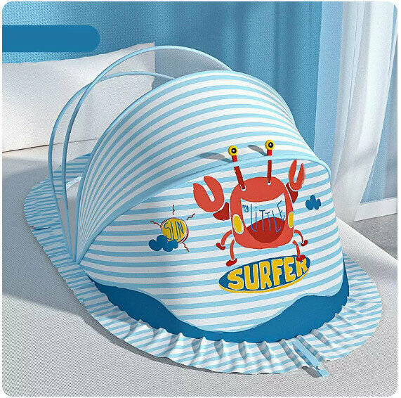 Popular baby mosquito net [Crab - blackout model (small size)]