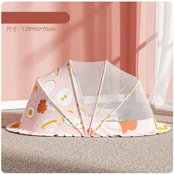Popular baby mosquito net [Pink Star-Blackout Style (Large Size)]