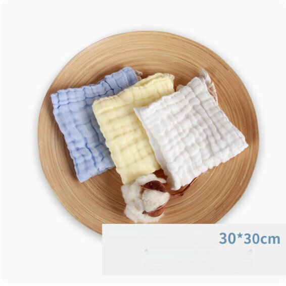 New baby towel [blue, yellow and white - 3 square towels]