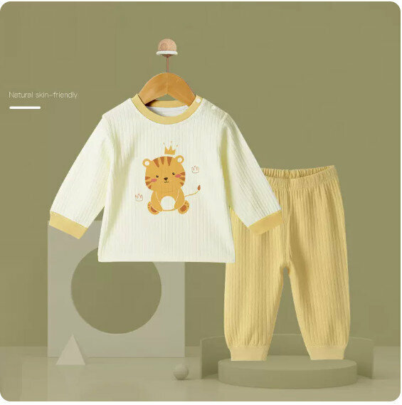 New baby thermal underwear set [80cm] [Lake Tiger]