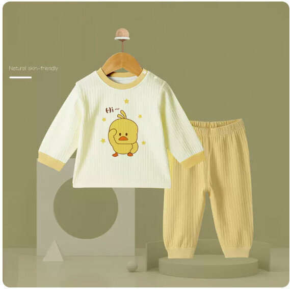 New baby thermal underwear set [80cm] [Nimeng duck]