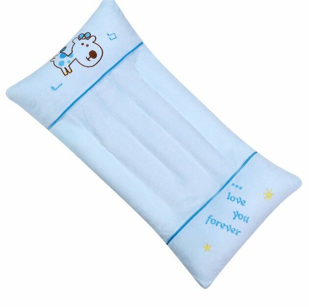 New cotton children's pillow with pearl cotton pillow core (pink crystal velvet pillow + pearl cotton bladder) (size: 60cm*30cm)