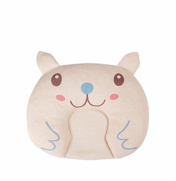 New baby pillow cartoon piglet colorful cotton anti-head deflection baby newborn shaping pillow removable and washable (Pikachu size: 28*20)