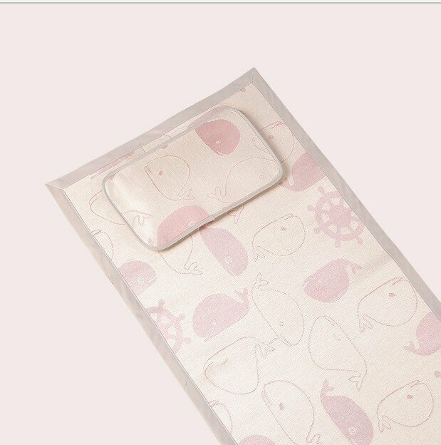 New baby mat with encrypted honeycomb breathable newborn ice silk mat (Dream Pink Size: 98*56)