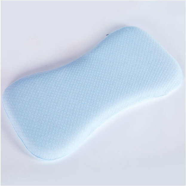 New baby pillow newborn child latex pillow baby memory pillow slow rebound (blue) size: 48cm*26cm)