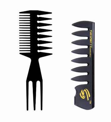New curved large curved comb for fluffy curly hair comb (specifications: insert comb for junior high school students + wide-tooth comb)