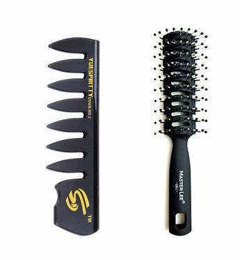 Hot selling curved large curved comb fluffy curly hair comb (specifications: wide-tooth comb + high-quality rib comb)