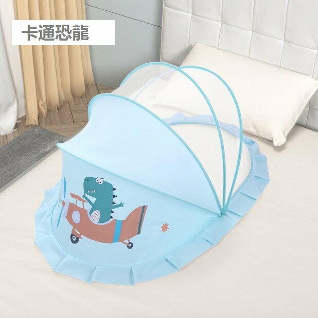 Hot selling crib mosquito net to prevent strong light and mosquitoes (cartoon dinosaur, small size: 100*56*60)