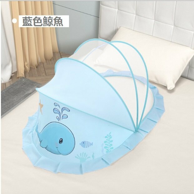 Hot selling crib mosquito net anti-glare and anti-mosquito (Blue Whale Small size: 100*56*60)
