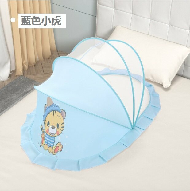 Hot selling crib mosquito net anti-glare and anti-mosquito (Blue Tiger Medium size: 115*60*65)