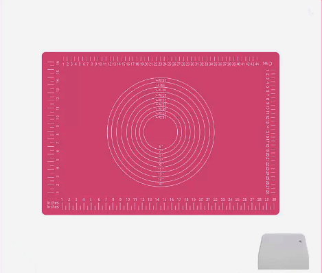 熱賣耐高溫矽膠多用墊及切面刀（粉色）（規格：長50CM*寬40CM）