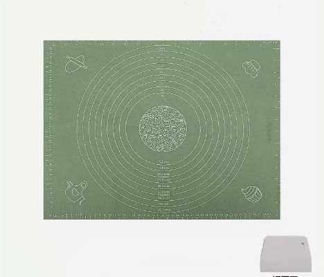 熱賣耐高溫矽膠多用墊及切面刀（淺綠色）（規格：長50CM*寬40CM）