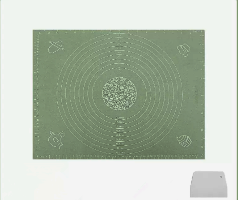 熱賣耐高溫矽膠多用墊及切面刀（加厚橄欖綠）（規格：長50CM*寬40CM）
