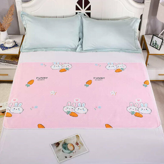 Hot selling baby diaper pad [Pink White Rabbit [reversible] 60x80cm]