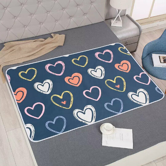 Hot selling baby diaper pad [Heart to Heart [Reversible] 70x120cm]