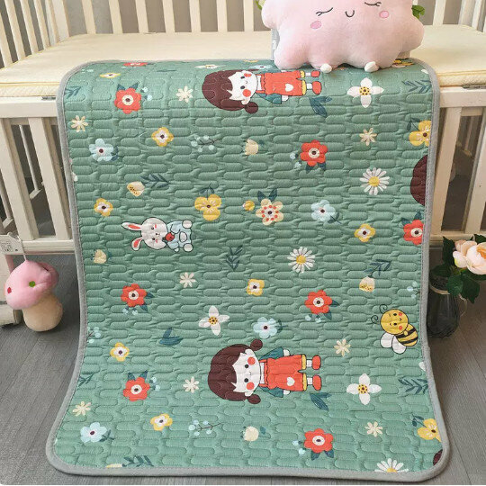 Hot selling baby changing pad [Green Girl [Pure Cotton Five Layers] Size [50x70cm]