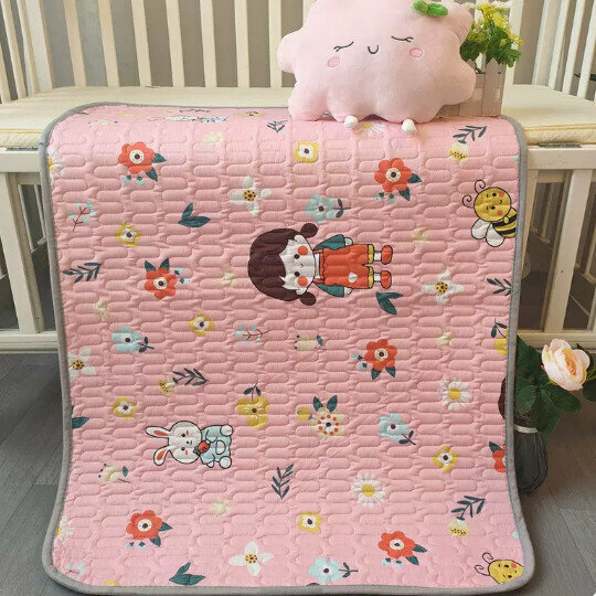 Hot selling baby changing pad [Pink Girl [Pure Cotton Five Layers] Size [150x200cm]