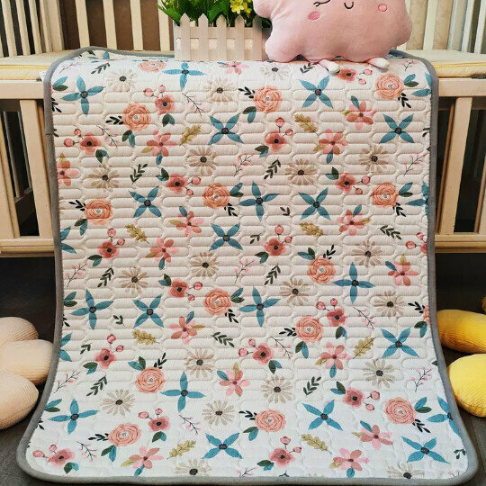 Hot selling baby changing pad [Classic grid [Pure cotton five layers] Size [150x200cm]