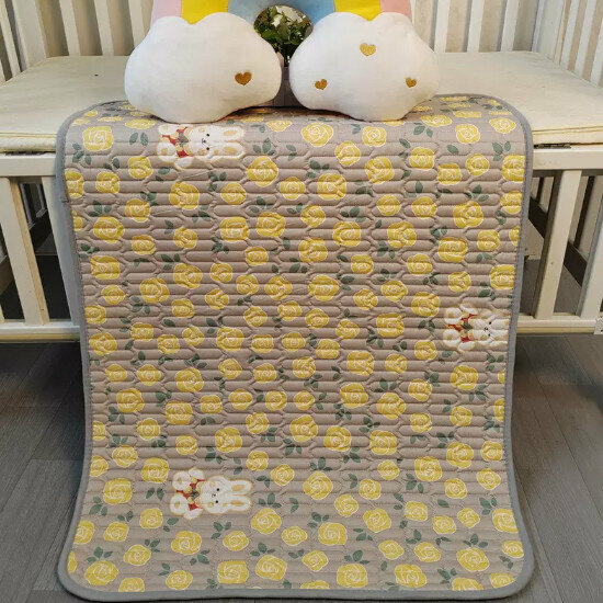 Hot selling baby changing pad [yellow rose [pure cotton five layers] size [180x200cm]