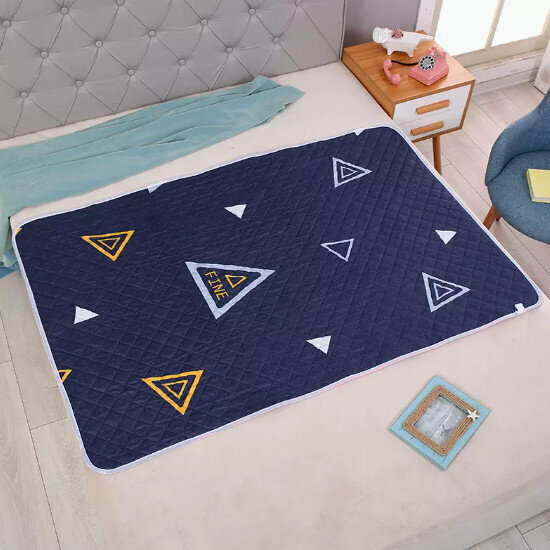 Hot selling baby changing pad [Three-pointed star [Padding waterproof and machine washable] Size [70x90cm]