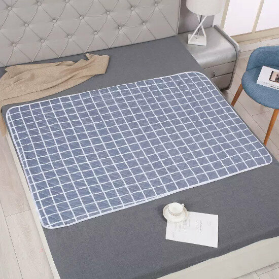Hot selling baby changing pad [grey plaid [padding waterproof and machine washable] size [80x120cm]