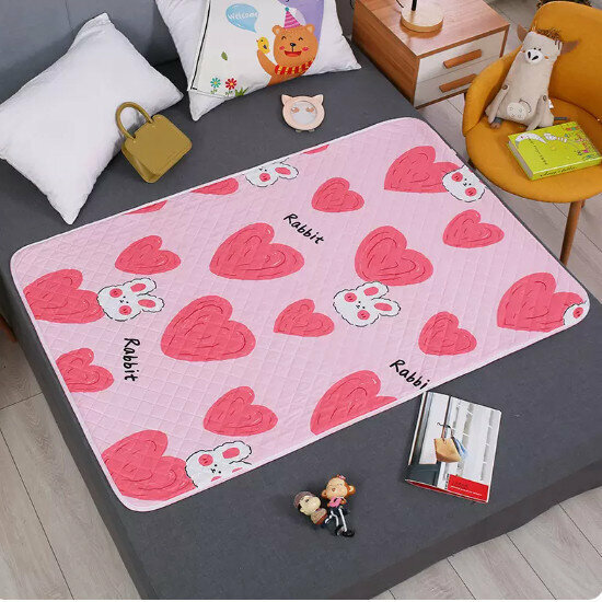 Hot selling baby diaper pad [Love Rabbit [Waterproof and machine washable] Size [100x150cm]