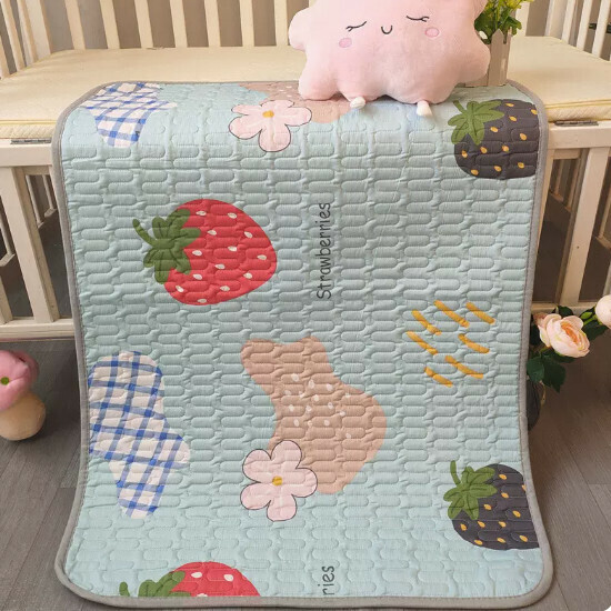 Popular baby diaper pad [Strawberry Fruit [Pure Cotton Five Layers] Size [34x45cm]