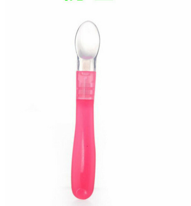 Popular children's food spoon (pink)