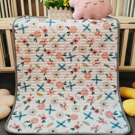 Popular baby diaper pad [Little Rose] size [100x120cm]