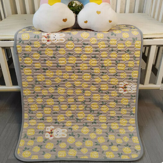 Popular baby diaper pad [yellow rose] size [150x200cm]