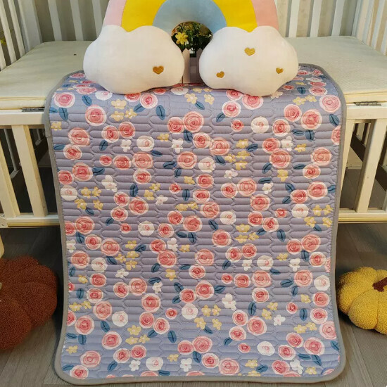 Popular baby diaper pad [red rose] size [150x200cm]