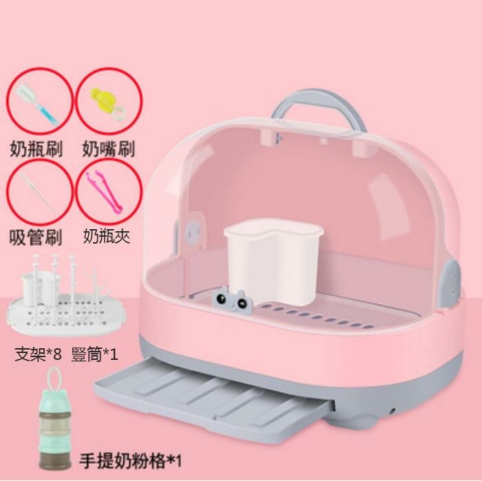Popular bottle storage box drain rack (Sakura pink)