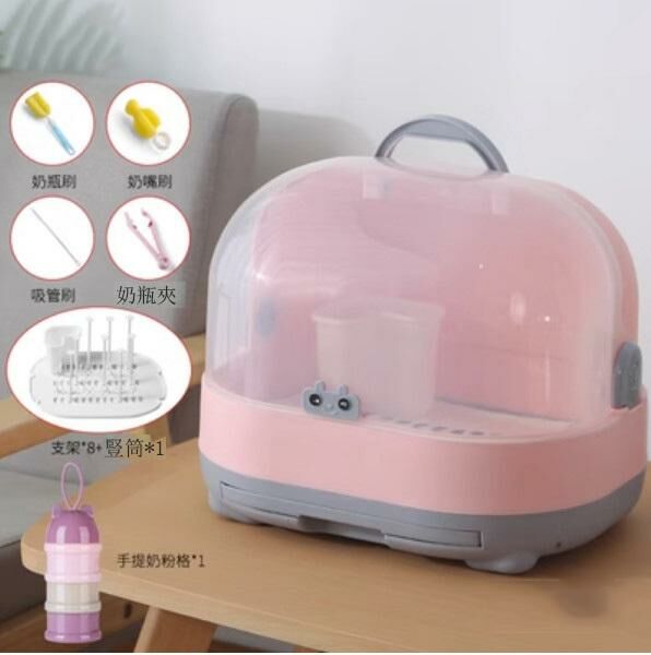 Popular baby bottle drain rack storage rack (Sakura pink)