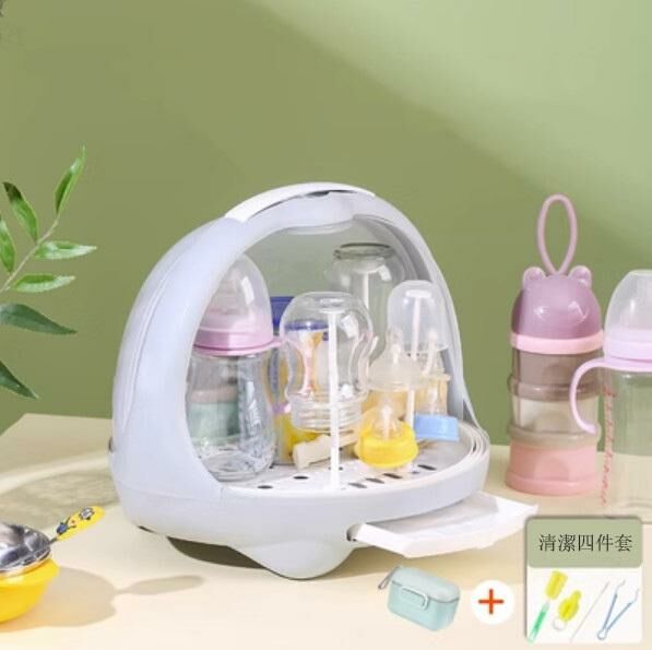 Popular baby bottle drain rack storage rack (Nordic blue)