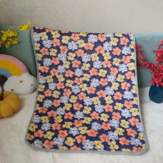 Popular baby diaper pad [black background with yellow flowers] size [50x70cm]