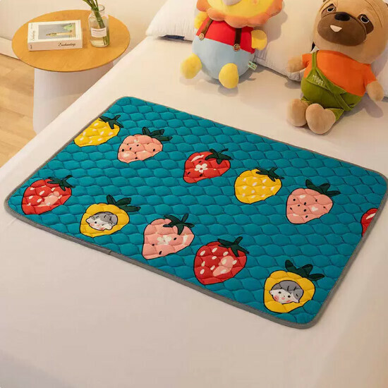 Popular baby diaper pad [green strawberry] size [70x100cm]