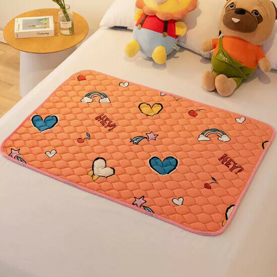 Popular baby diaper pad [Rainbow Heart] size [60x80cm]